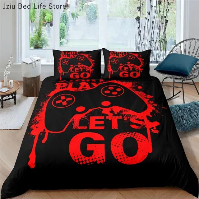 Gamer Bedding Set For Bedroom Soft Modern Gamepad Bedspreads Comefortable Kids Duvet Cover Video Game Quilt Cover And Pillowcase