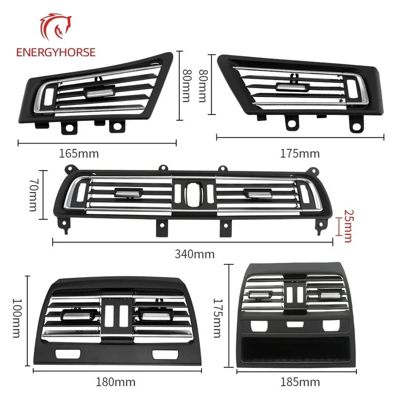 Chrome Front Center Left/Right Air Vent Grille Outlet Cover Middle Rear AC Vent Panel For BMW 7 Series F01 F02 730 735 745 750