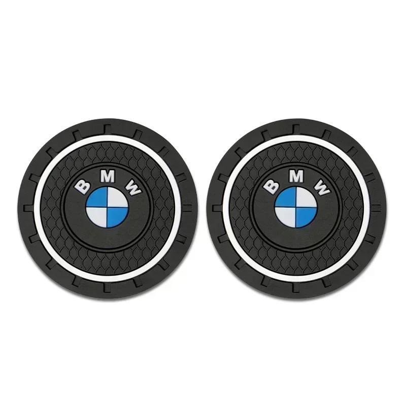 2025 Car For BMW 2Pcs Silica Gel Car Coaster Water Cup Anti-slip Pad For BMW X1 X2 X3 X5 X4 X6 X7 G30 G20 G32 G11 G12 F40 F30 F2
