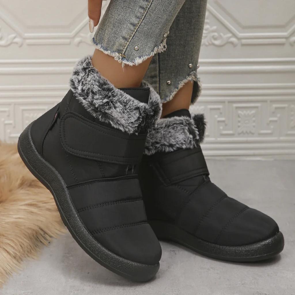 Fashion New Winter Warm Women's Snow Boots Waterproof Warm Plush Cotton Shoes Woman Lightweight Fashion Faux Fur Ankle Boots Plus Size