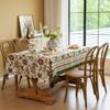 Coffee Table Tablecloth Fabric Bluebells Flower Jacquard Curled Edge Literary Rectangular Dining Table Cloth