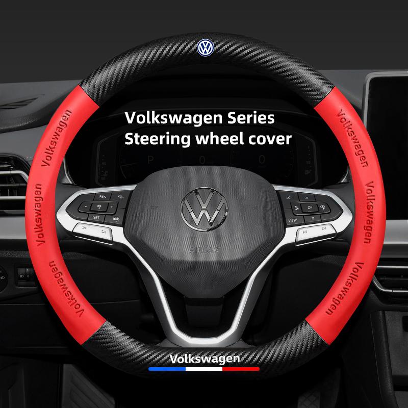 O1Для VOLKSWAGEN VW Автомобиля Углепластиковая Накладка на Руль Противоскользящие Колпачки на Рулевую Ручку Для VW GTI Scirocco Polo Passat Golf Tiguan