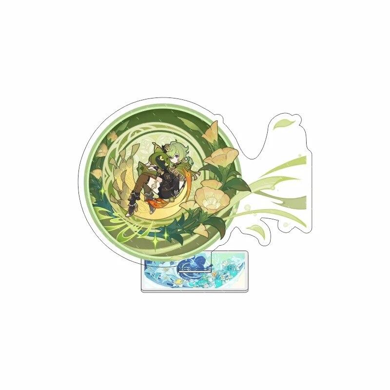 Фигурка аниме Genshin Impact Scaramouche Zhongli Hutao Xiao Kaeya, акриловая подставка, модель, тарелка, декор для стола, стоящий знак, подарки для фанатов