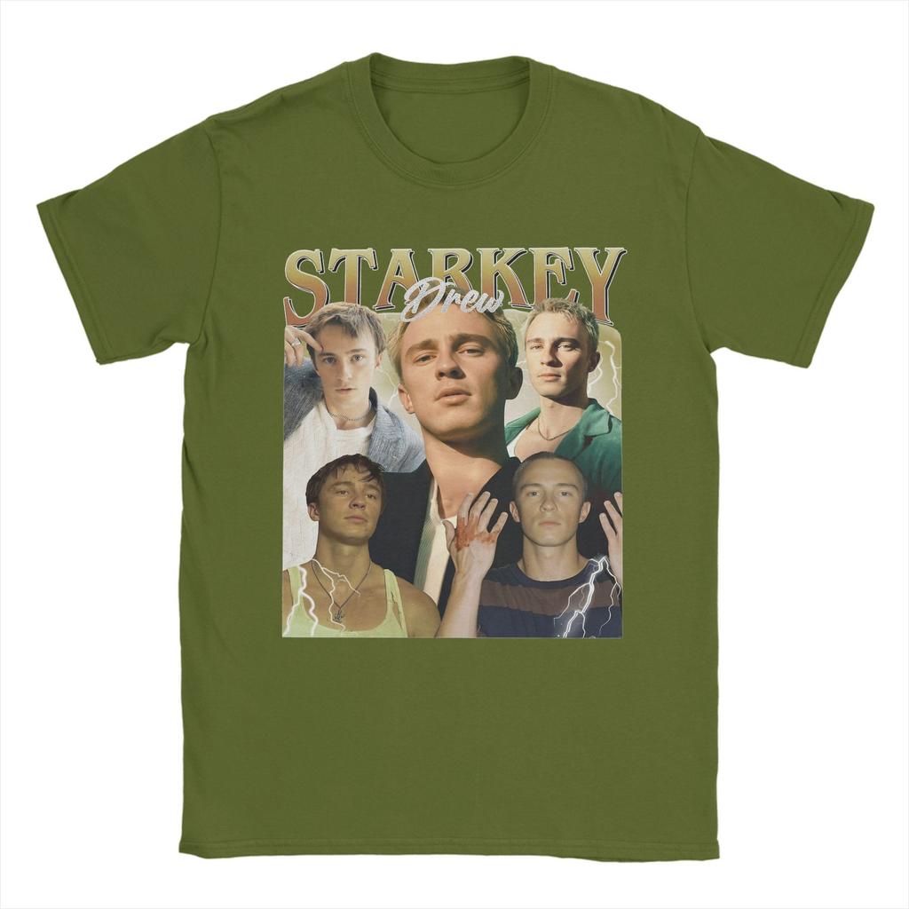 Винтажная футболка Drew Starkey Мужская Хлопковая Смешная Футболка С Круглым Вырезом Футболка С Коротким Рукавом Одежда С Принтом