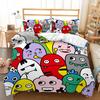 Kit Cartoon Graffiti Monster 3D Digital Printing Bed Three-Piece Minimum Order