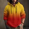 Printed Men's Cotton And Linen Shirt Hooded Long-sleeved Hooded Spring And Summer Casual Daily Wear