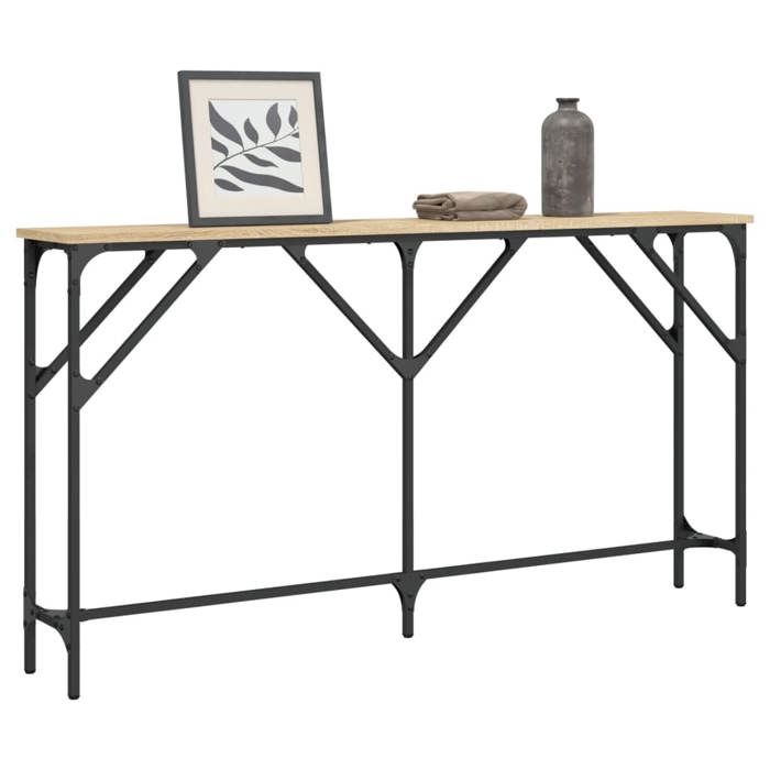 VidaXL Table console chêne sonoma 140x23x75 cm bois d'ingénierie 837773