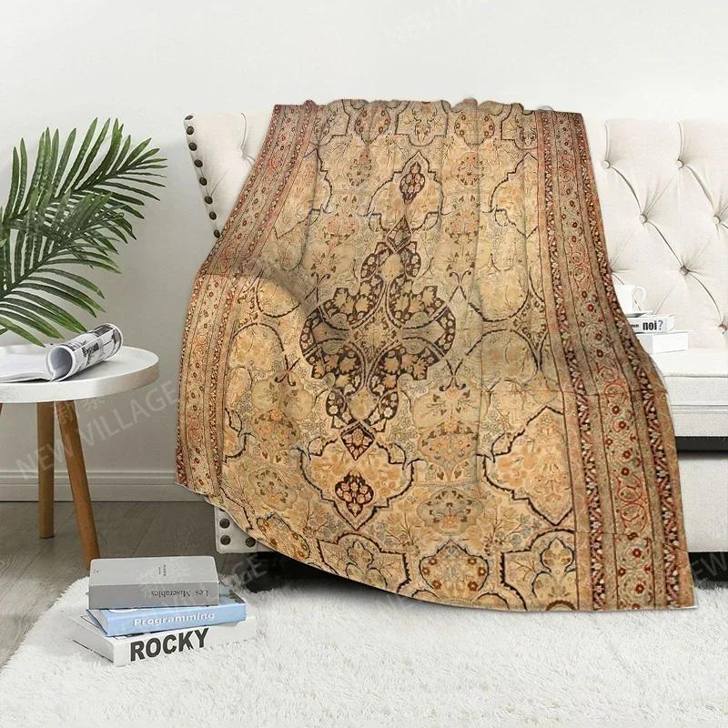 Плед диванный для коленей теплый зимний покрывало на кровать накидка Декор бохо теплый флис скандинавский винтажный марокканский мягкий и ворсистый