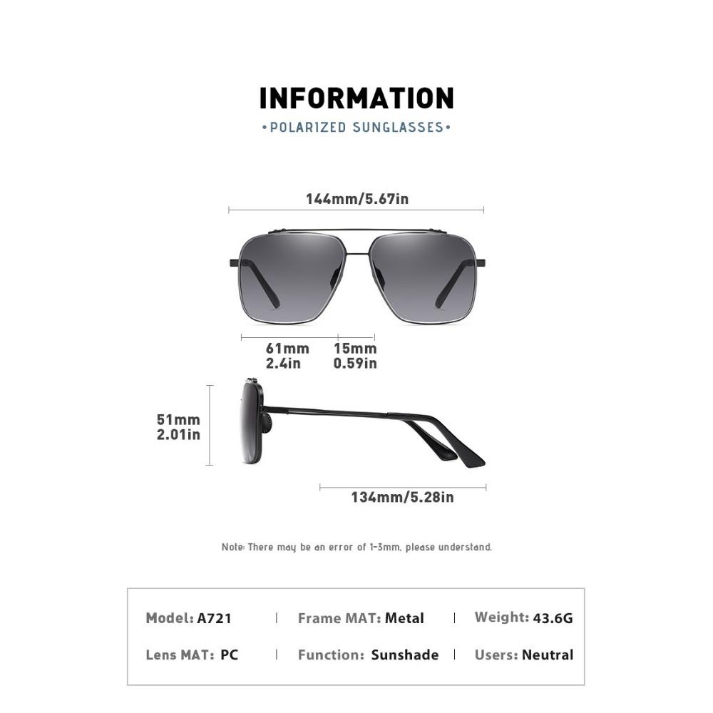 aoron Gradual Change Sunglasses Men's Colorful Two-color Large Frame Sunglasses Fashion Metal Sunglasses