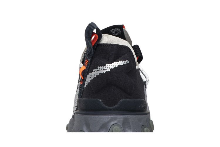 Men's Sneakers Nike ISPA React Low Black Black/Gunsmoke-Metallic Silver