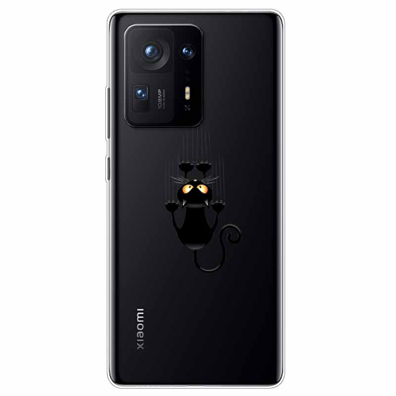 Мягкий прозрачный чехол для телефона Xiaomi Mix 4 Чехол Красивый Цветок ТПУ Силиконовый Задние Чехлы для Xiaomi Mi Mix 4 Чехлы Mix4 Прозрачный