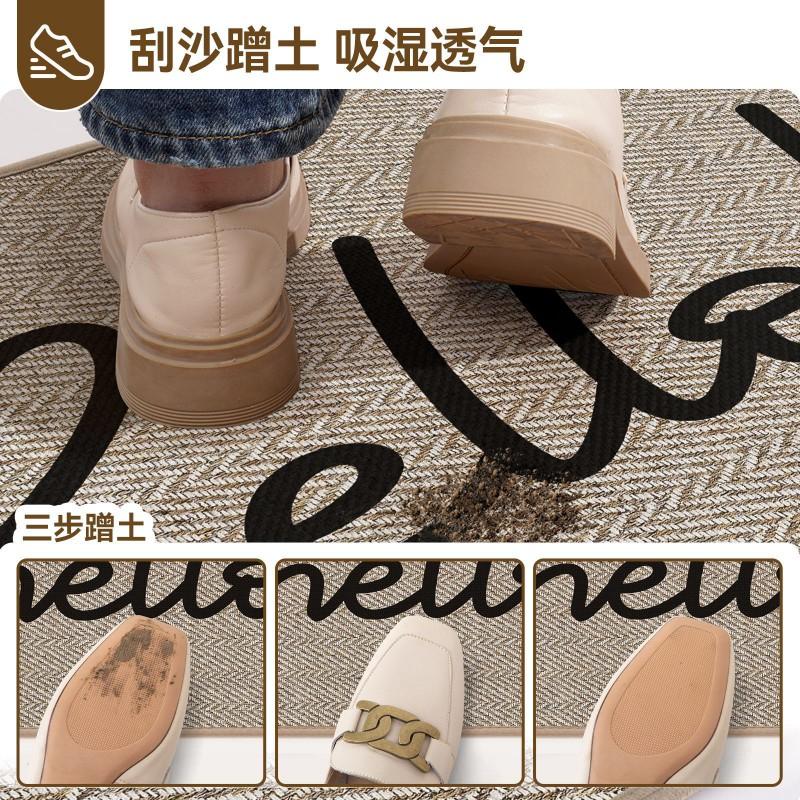 Modern Minimalist Entry Door Mat Washable Non-Slip Durable Floor Rug Home Entrance