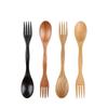 Wooden Simple Spoon Fork Outdoor Portable Multifunctional Tableware Creative Design Dual Use Dinnerware Household Kitchen Tool YLE058