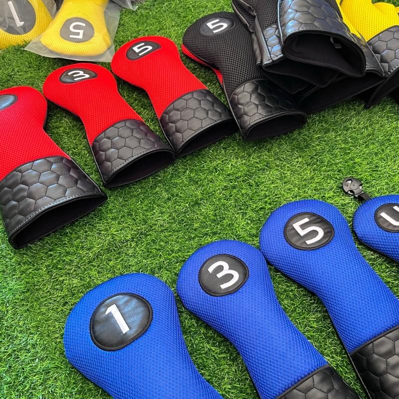 4Pcs Golfs Club Cover PU Golfs Iron Headcover Golfs Club Head Cover Gifts for Men Women Golfs Driver Golfs Putter Cover