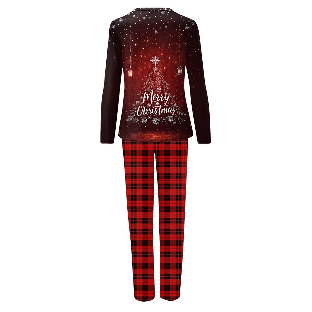 Комплект из топа и брюк с рождественскими принтами для всей семьи Одинаковые комплекты для всей семьи