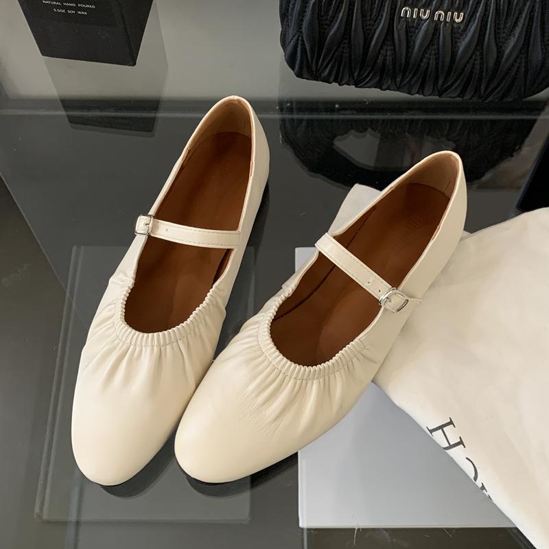 Мода SUOJIALUN 2025 Лето Новые Женские Балетки Мода Мелкие Женские Повседневные Мягкие Туфли Мэри Джейн Уличные Платье Балетки