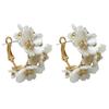 1Pair Exquisite Flower Splicing Earrings Temperament Simple Versatile Earrings Female Jewelry