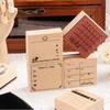 Portable Monthly Calendar Seal Wooden DIY Decorative Printing Stamp Seal Calendar Stamp Seal