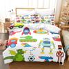Комплект постельного белья с 3D-треком, мультяшный инженерный автомобиль, пуховый пододеяльник с принтом, 2/3 шт. DE135 * 200, полноразмерное украшение для детской комнаты