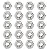 BOJIDO Stainless Steel Hex Lock Nuts, 304 Stainless Steel, M6, 5mm Height, 10mm Width, Pack of 20, DIN934