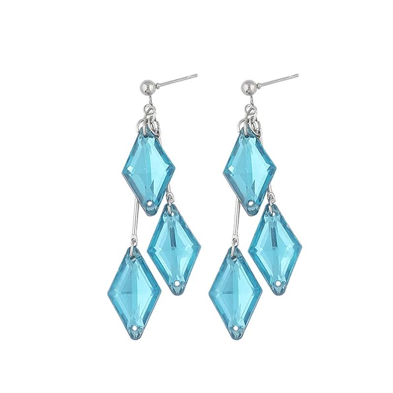 Twisted Wonderland Серьги Русалочка для Женщин Клипсы Floyd Геометрическая Эстетика Серьги-клипсы с Кисточками Украшения