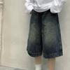 Fashion Y2k Vintage Baggy Jorts Women Wide Leg Jeans Korean Streetwear Casual Oversize Washed Denim Shorts Summer