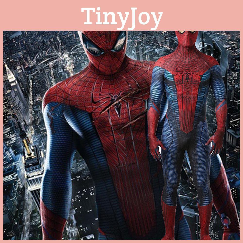 Удивительный Человек-паук Костюм Сине-красный Спандекс Боди Для Детей И Взрослых