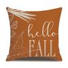 Thanksgiving Linen Pillowcase Autumn Pumpkin Print Pillow Cushion Cover