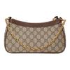Gucci GG Marmont Канвас Подвеска-клубника Сумка на плечо Бежевый Коричневая кожа Web-полоса Ежедневный шопинг 735132-FABLE-9442