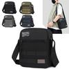 Men Lightweight Crossbody Bag Multi-layers Nylon Casual Fashionable Business Trip Durable Shoulder Bag with Removable Strap