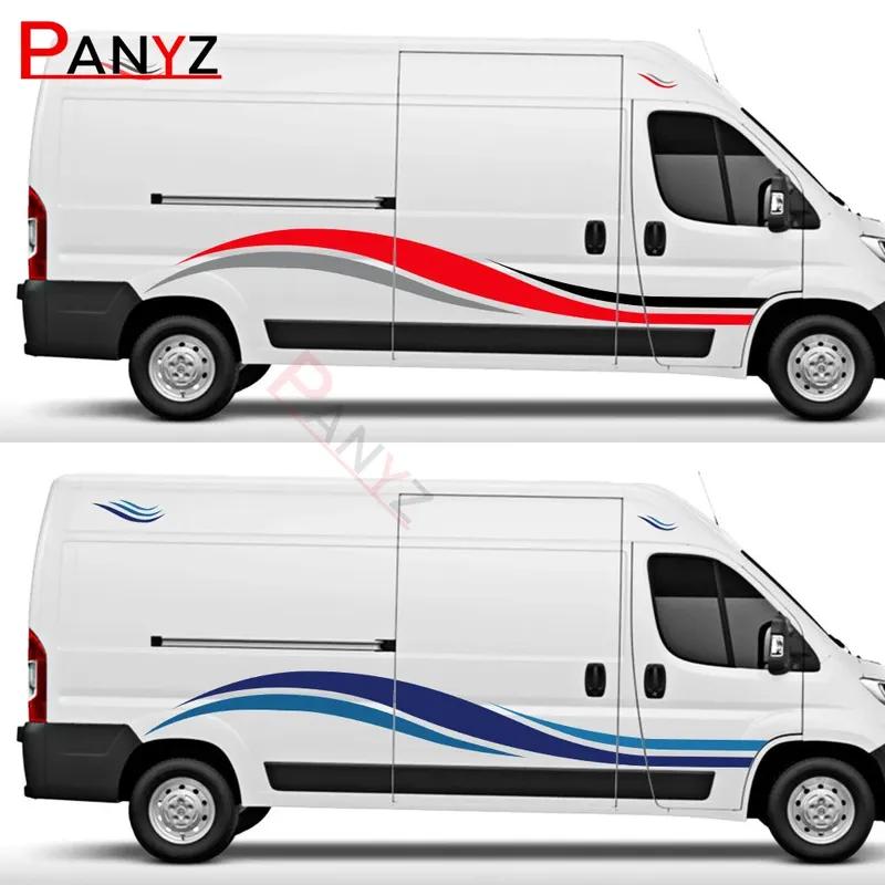 6 шт./лот Наклейки на автомобиль Графика Декали для фургона Peugeot Boxer Citroen Jumper Fiat Ducato Аксессуары для тюнинга автодомов