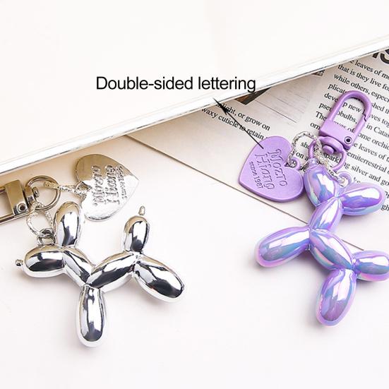 Мультяшный воздушный шар собака кулон брелок щенок шарм блестящие лазеры цветная сумка DIY украшения шарм домашний офис декор орнамент