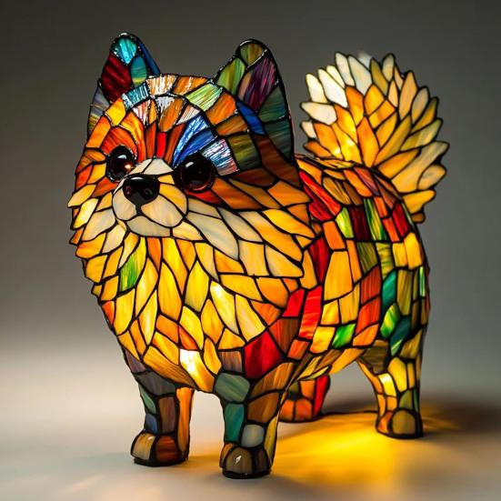 Ночной светильник Dog Series Art Decor с мягким свечением, без мерцания, с питанием от USB, светодиодная настольная лампа, расписанная вручную, с изображением животных, декор для стола