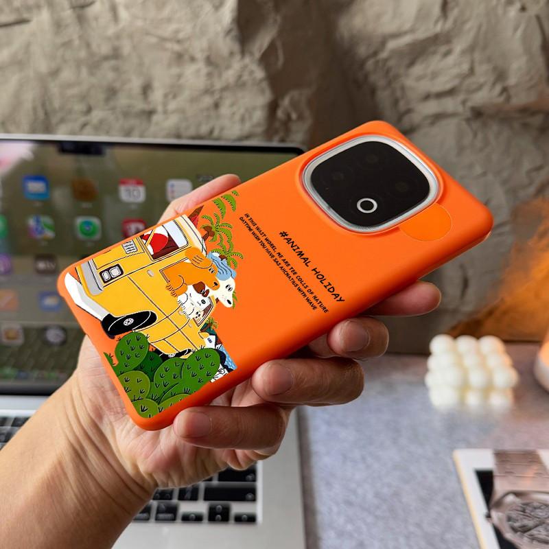 For IQOO 15 Ultra 15R/13/12 NEO 11/Neo 10 Z10 Z11 Turbo Z9 "Animal Holiday" Micro Matte Hard Phone Case/ Z9X Z8X Z7i NEO 9 Half Wrap Shockproof  Cover