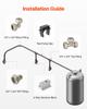 VEVOR Air Compressor Line Kit, 100FT x 3/4", HDPE-Aluminum Compressed Air Piping System, Leak-Proof, Pressure-Resistant & Easy-to-Install