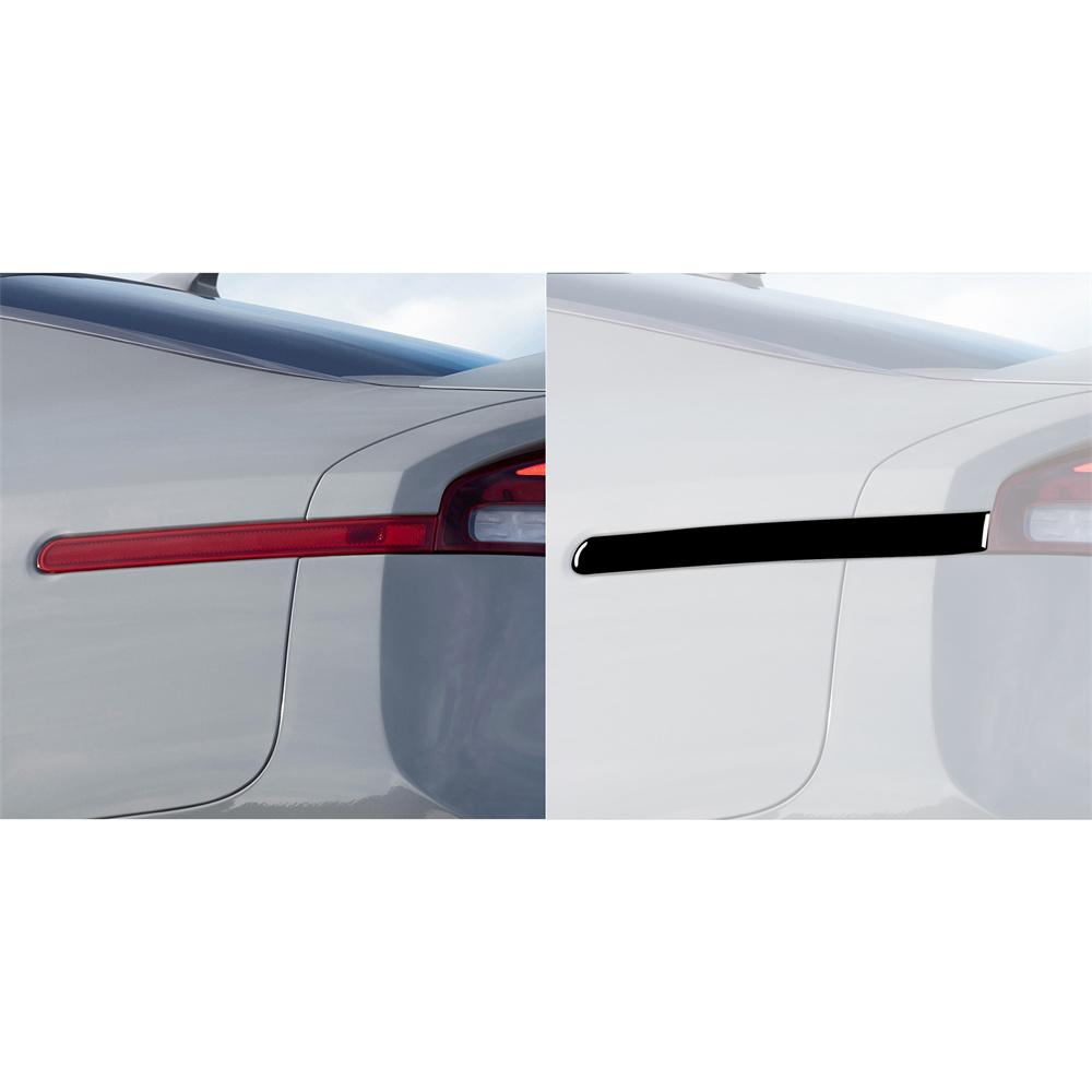Наклейки-полоски на задний фонарь и боковую лампу для Kia Stinger 2019-2023 Черные