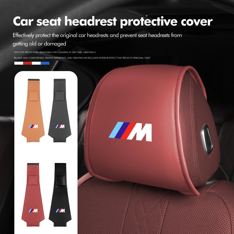 1/2pcs Car Seat Universal Headrest Pillow Anti-dirty Protector Cover For BMW E30 E34 E36 E39 E46 E52 E53 E60 E61 E62 E70 E71 E83