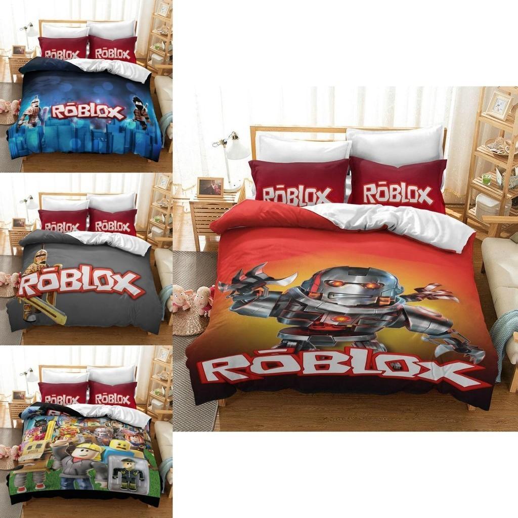 Стильный постельный комплект Roblox с 3D игровым принтом для размеров Кинг, Квин, Твин и Фулл