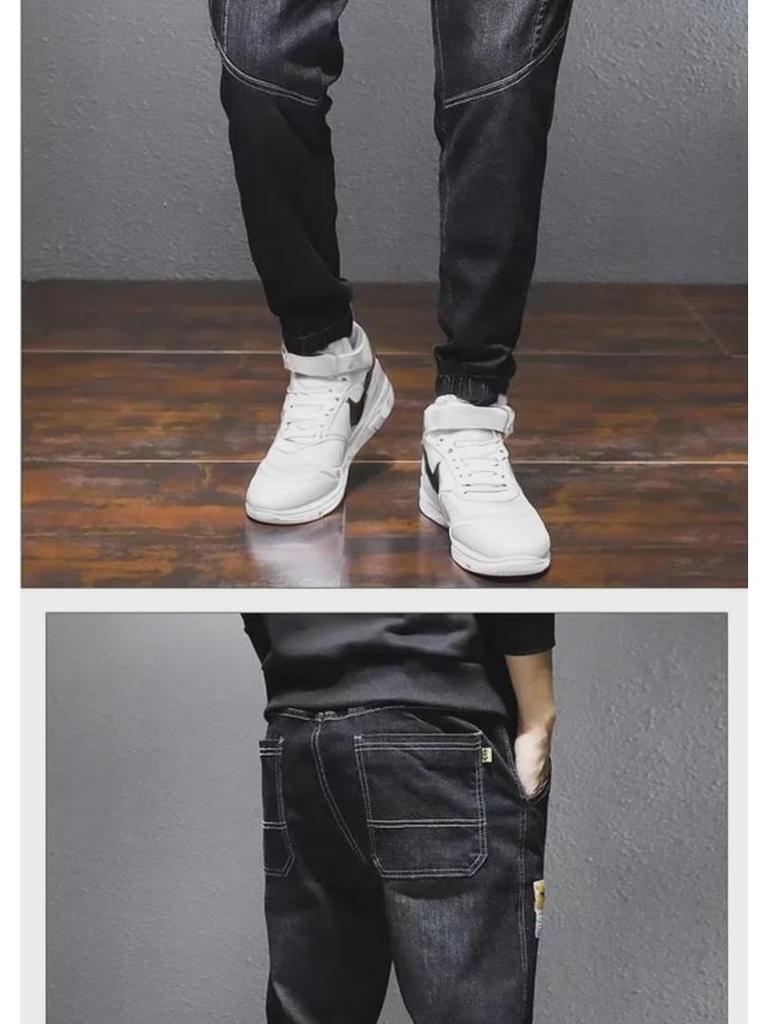 Мужские джинсы-шаровары из плотного бархата большого размера — большой размер, свободный крой, теплые повседневные брюки для осени и зимы