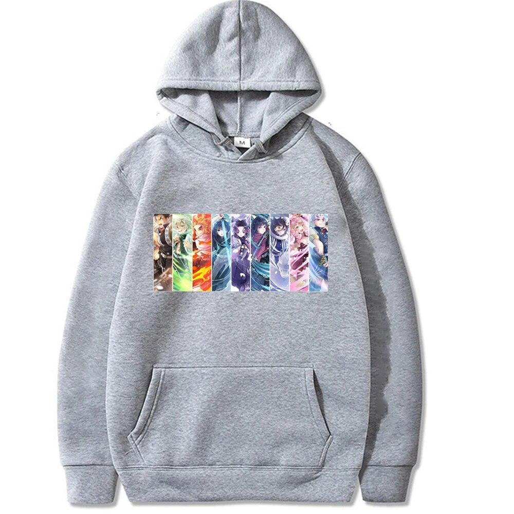 Anime Demon Slayer Hoodies Sweatshirt Kimsetsu No Yaiba Pullover Tracksuit Women Sweatshirt Unisex Hoodie Kids Unisexs Clothes Coat