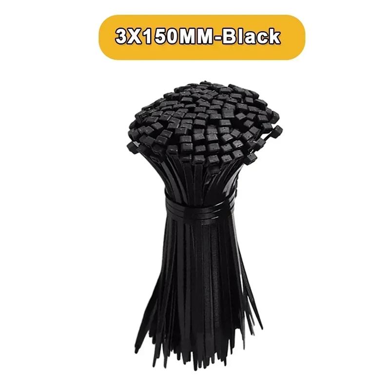 1000/100 шт. Нейлоновые кабельные стяжки Регулируемые самоблокирующиеся стяжки для шнуров Ремни Крепежная петля Многоразовые пластиковые стяжки для проводов для дома и офиса