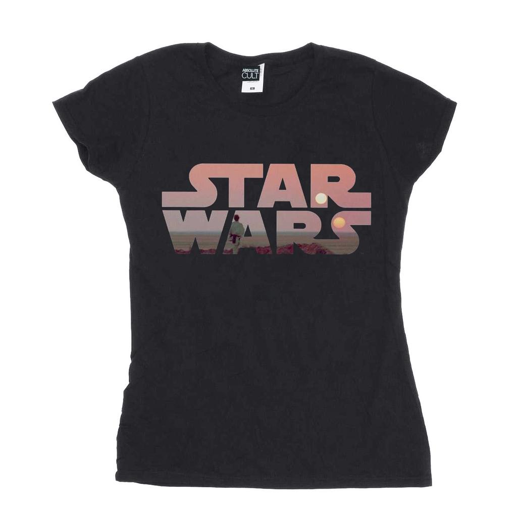 STAR WARS Womens/Ladies Tatooine Logo Cotton T-Shirt