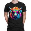 Colourful Highland Cow Scottish Farm Animal Funny Mens Womens T-Shirts Top#TA-10