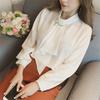 Elegant Blouses for Women Korean Style Long Sleeve Thin Spring Tops Casual Solid Shirts