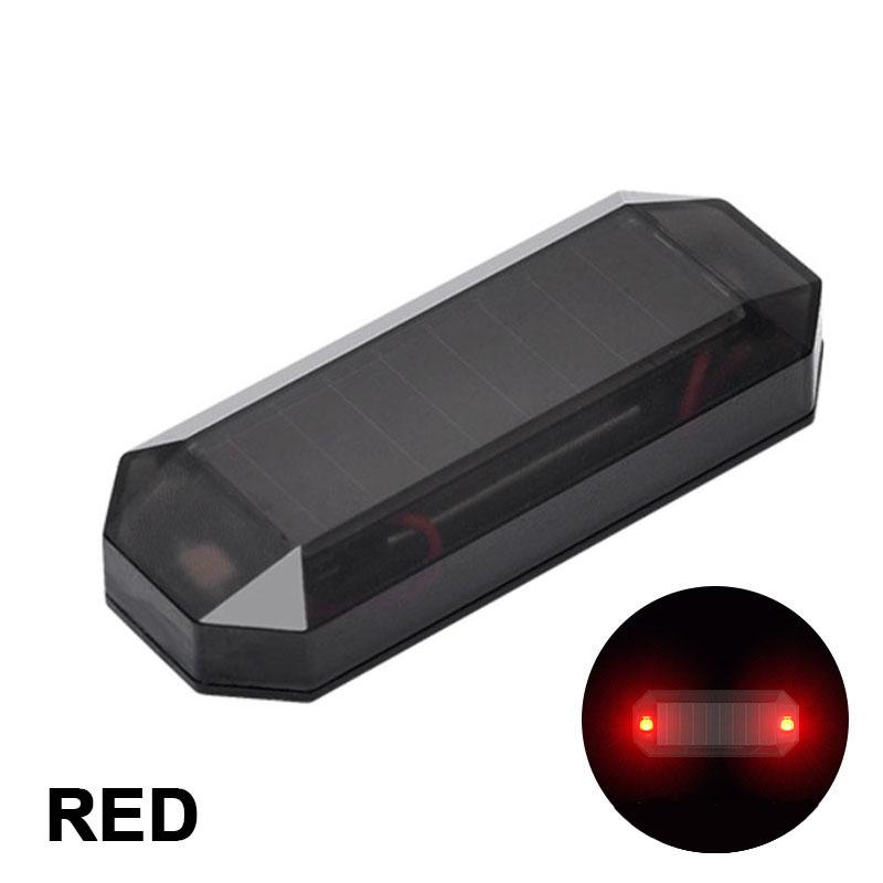 SEAMETAL Мини-светодиодный автомобильный предупредительный световой сигнал на солнечной энергии, ночная охранная имитация сигнальной лампы, беспроводная противоугонная лампа, мигающая имитация сигнальной лампы