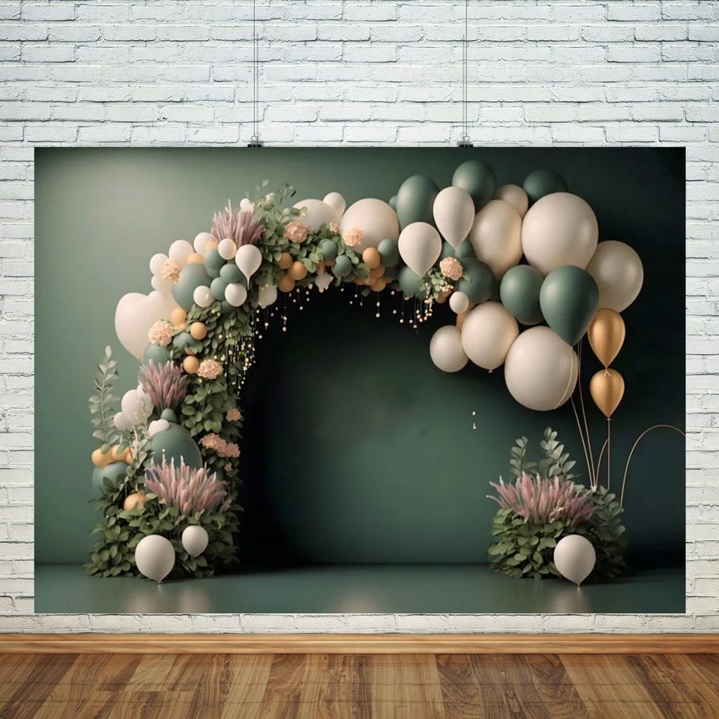 Teddy Bear Colorful Balloons 1st Birthday Backdrop Kids Gifts Baby Shower Oh Baby Background For Photography Photo Props Studio