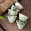 Hand Painted Lotus Teacup Ceramics Master Cup Vintage Chinese Kung Fu Tea Bowl Teahouse Drinking Utensils Meditation Cup 60ml