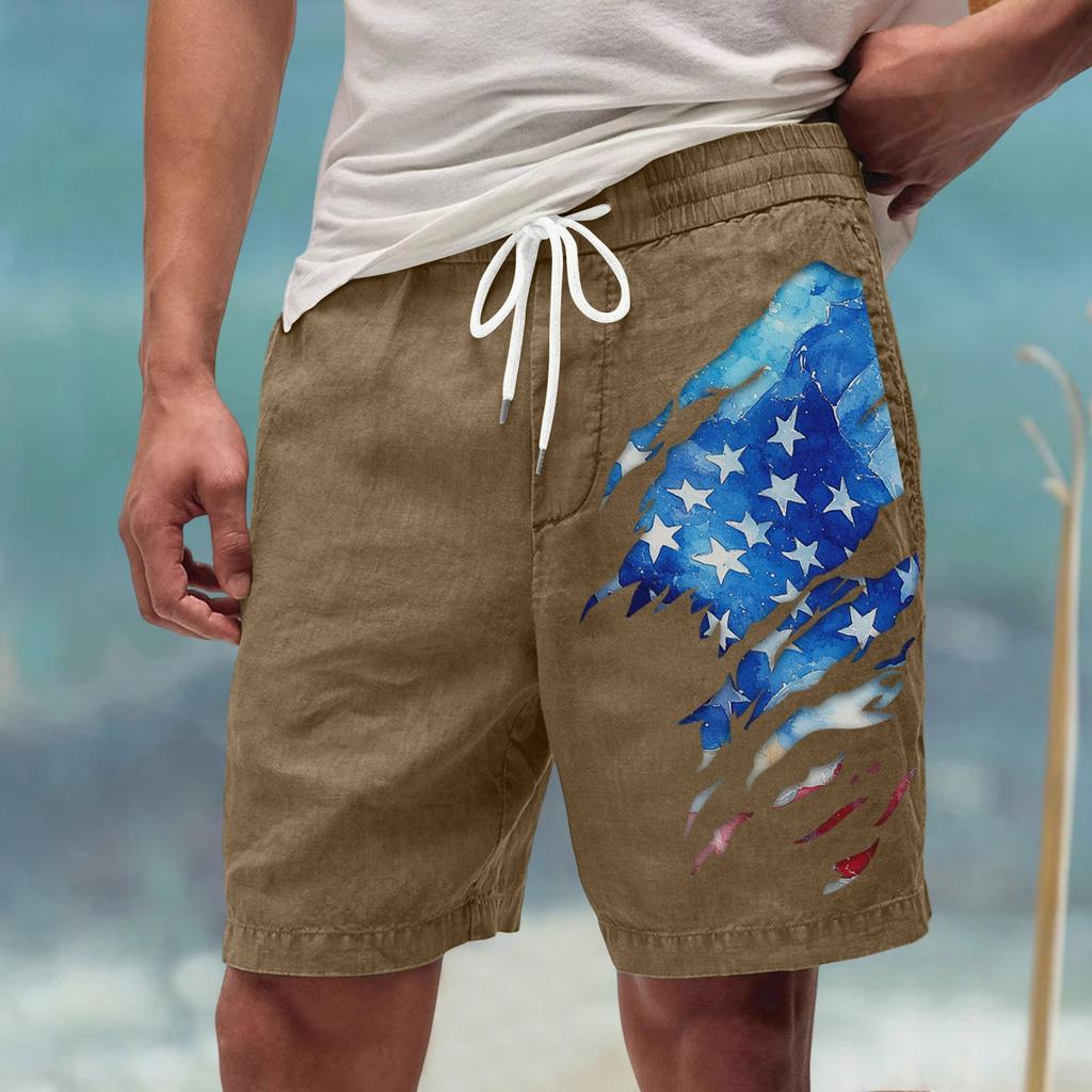 Мужские летние большие повседневные свободные спортивные брюки пляжные шорты