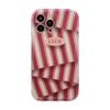 Creative Striped Iphone14 Apple 16 Phone Case 15pro Premium Feel 12 New Model 11 Suitable for 13pro Max