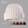 Woolen Hat for Women Solid Color Simple Knitted Hat Student Couple Face Showing Small Pullover Hat Men's Outdoor Melon Skin Hat